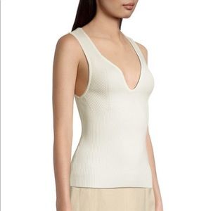 Segnificant Other Women's Dacia Cross Back Rib Knit Tank - White